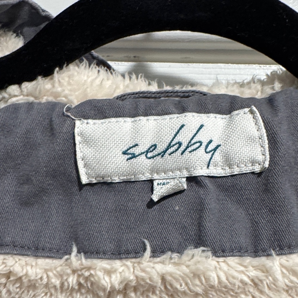 Gray Hooded Jacket with Sherpa Lining - Picture 2 of 6
